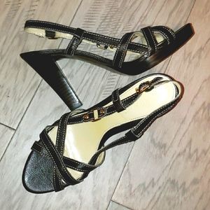 Lauren brown leather heels
